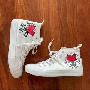 Keith Haring white shoes